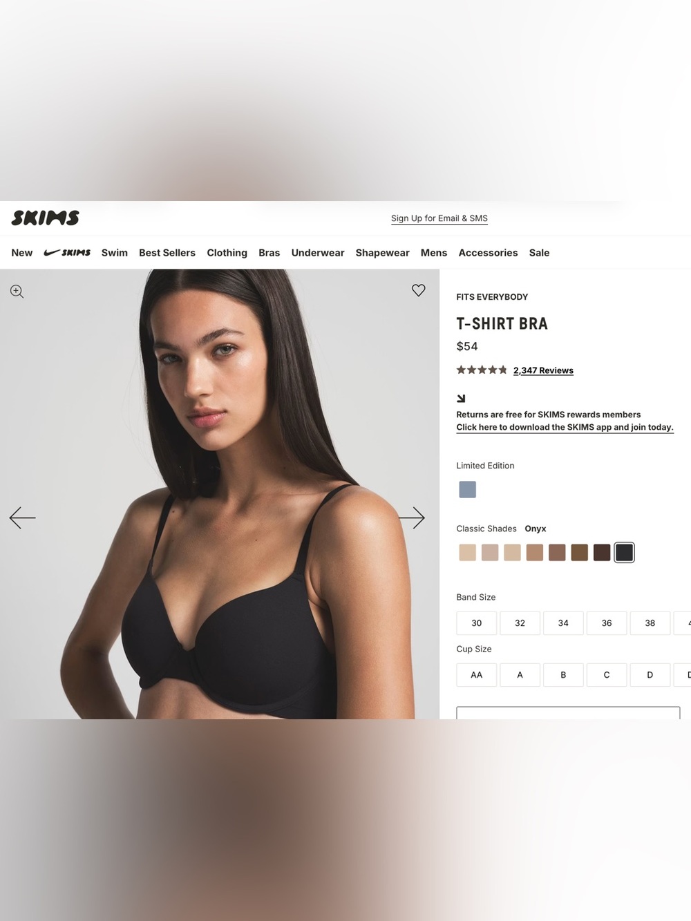SKIMS “Fits Everybody” T-Shirt Bras -  “Onyx”(black) “Clay”(tan) “Sand”(nude) - Picture 8 of 12